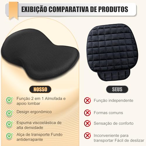 Almofada Coccix, Almofada para Coccix, Almofada para Cadeira, Almofada de Assento de Carro, Almofada