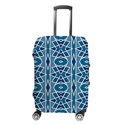 Housse de valise Ruchen contre les rayures motif bleu vintage
