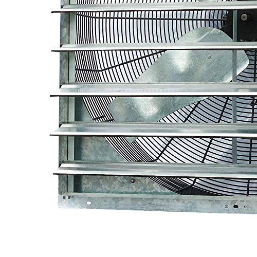 Image of Iliving - 36 inch Wall Mounted Shutter Exhaust Fan - Automatic Shutter - Single Speed - Vent Fan For Home Attic, Shed, or Garage Ventilation, 6128 CFM, 9000 SQF Coverage Area, Silver (ILG8SF36S)