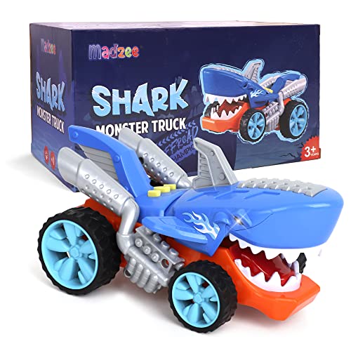 Madzee Monster Vehicle (Shark) - Battery Powered Truck With Lights & Sounds – Great Toys For Boys And Girls Ages 3+, Perfect Toddler Gift Birthday Party, Christmas #TOP7