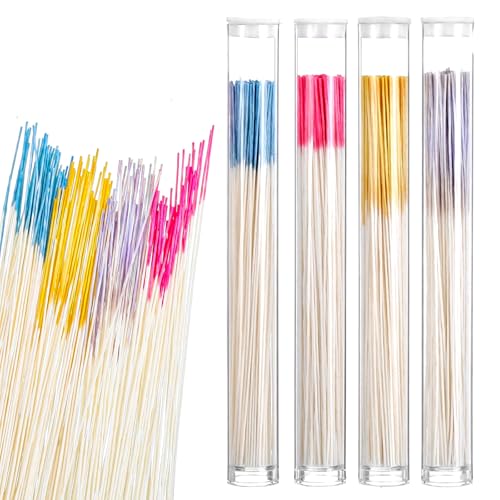 Classicseali 640pcs Earring Hole Cleaner Floss, 3.8 In Disposable Ear Piercing Floss, Piercings Hole Cleaner for Girls Women Men, 4 Colors Piercings Cleaners Flosses with Storage Tube