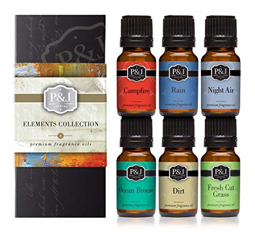 Elements Set of 6 Fragrance Oils - Premium Grade Scented Oil - 10ml
