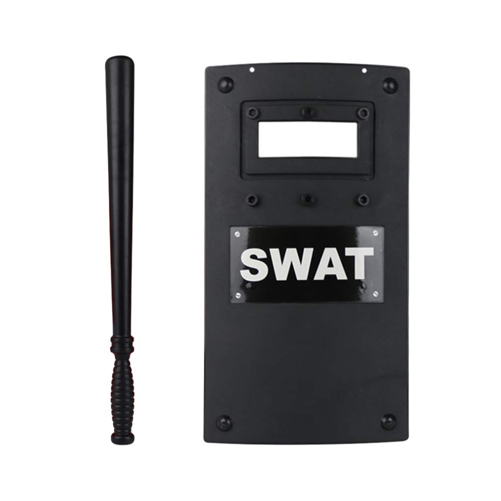 Toyandona2pcs Plastic Model Shield Baton Toy Military Tactics