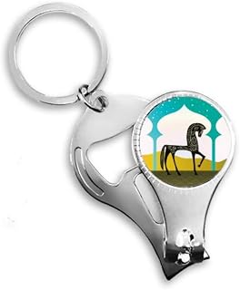 Castelo sonho princesa estilo cavalo azul amarelo unha alicate chaveiro abridor de garrafa cortador