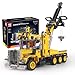 Produktbild Mould King 17011 Technik Abschleppwagen Kran Klemmbausteine, 1250 Teile Engineering Series LKW Modell Anhänger Montagesatz, Trailer Building Block Konstruktionsfahrzeug(Ohne Motor)
