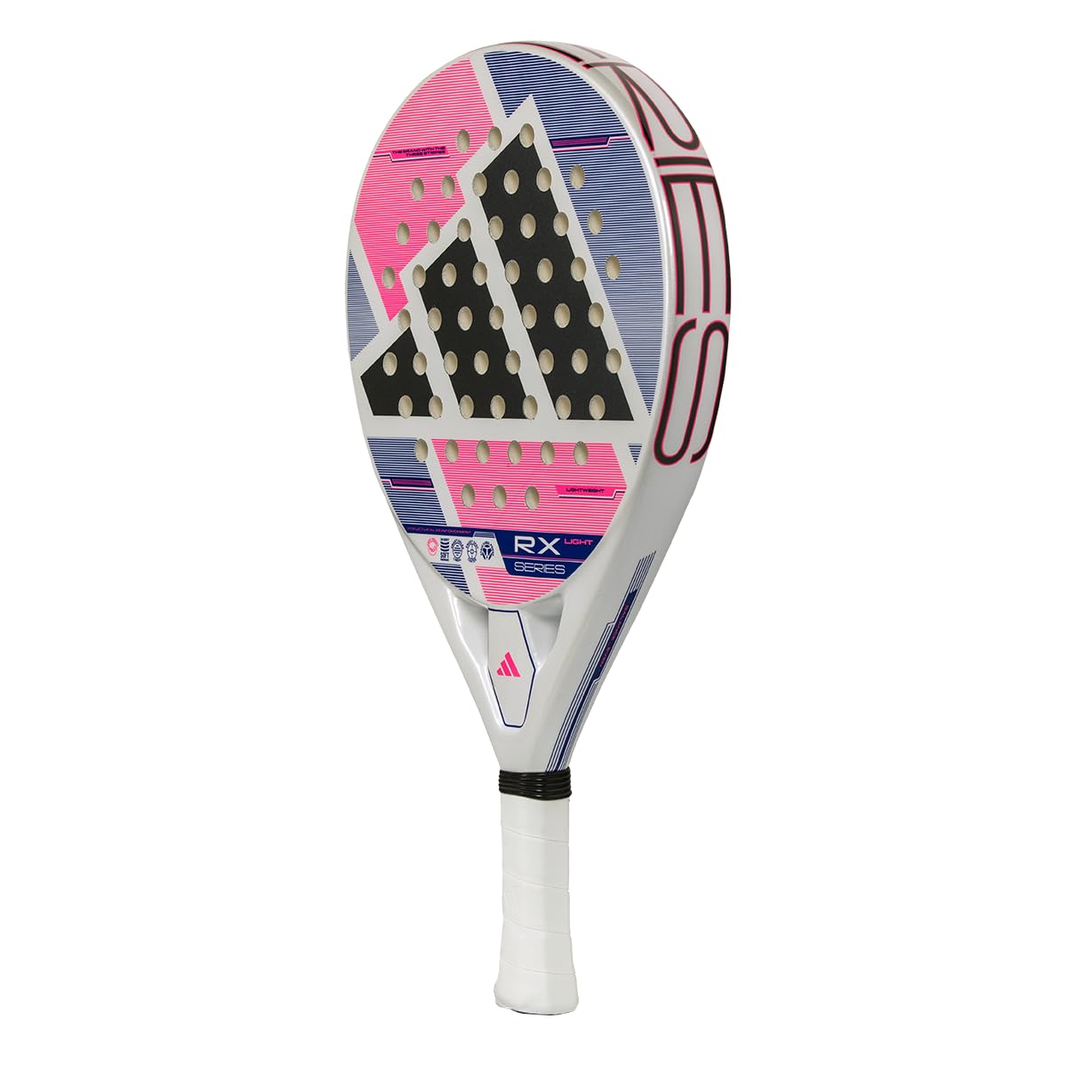 Pala de pádel adidas RX Series Light 2026,Rosa, Forma Redonda, Fibra de Vidrio, Goma eva Soft Performance
