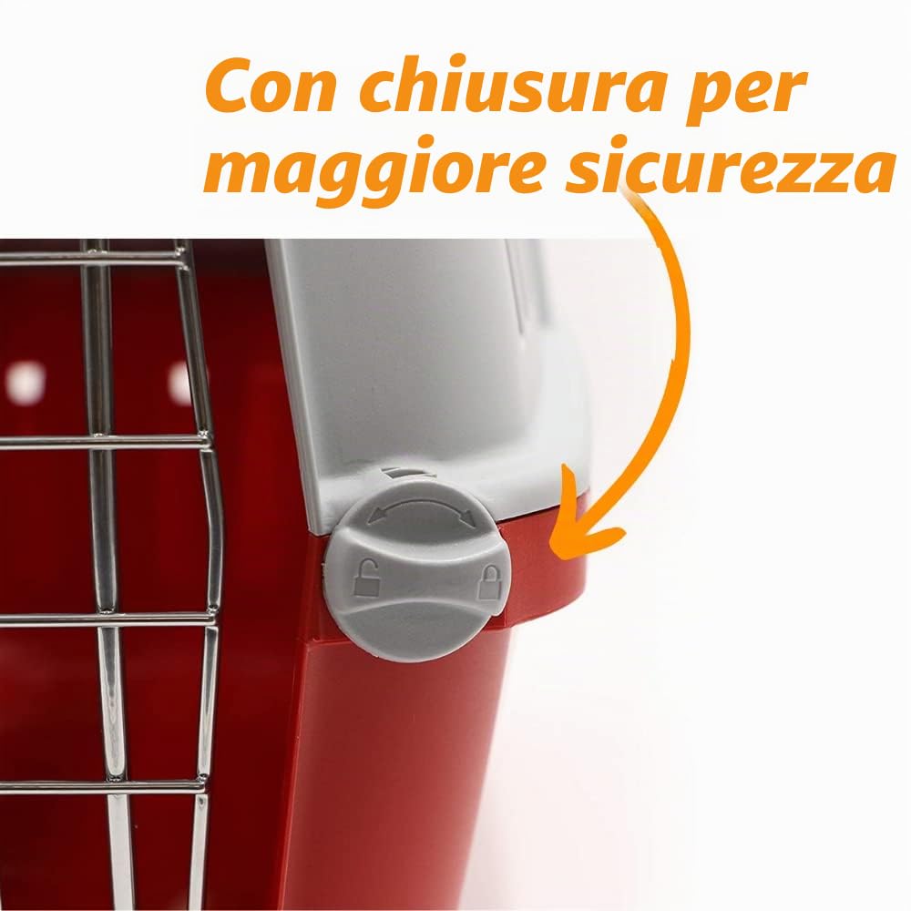 MPS SNC Trasportino pratiko 3 Metal per Cani e Gatti da Viaggio Trasporto 58,5x35,5x40h