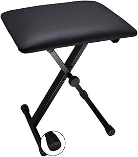 LAAMY Banco De Teclado De Piano, Asiento De Teclado De Altura Ajustable, Altura Ajustable 44-51cm, for Guzheng, Negro