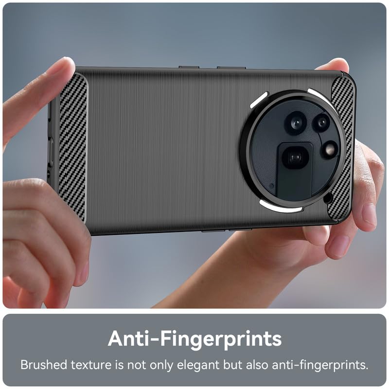 Image of Hybrid Carbon Fiber Back Case for Nothing Phone 3A Pro (Black)