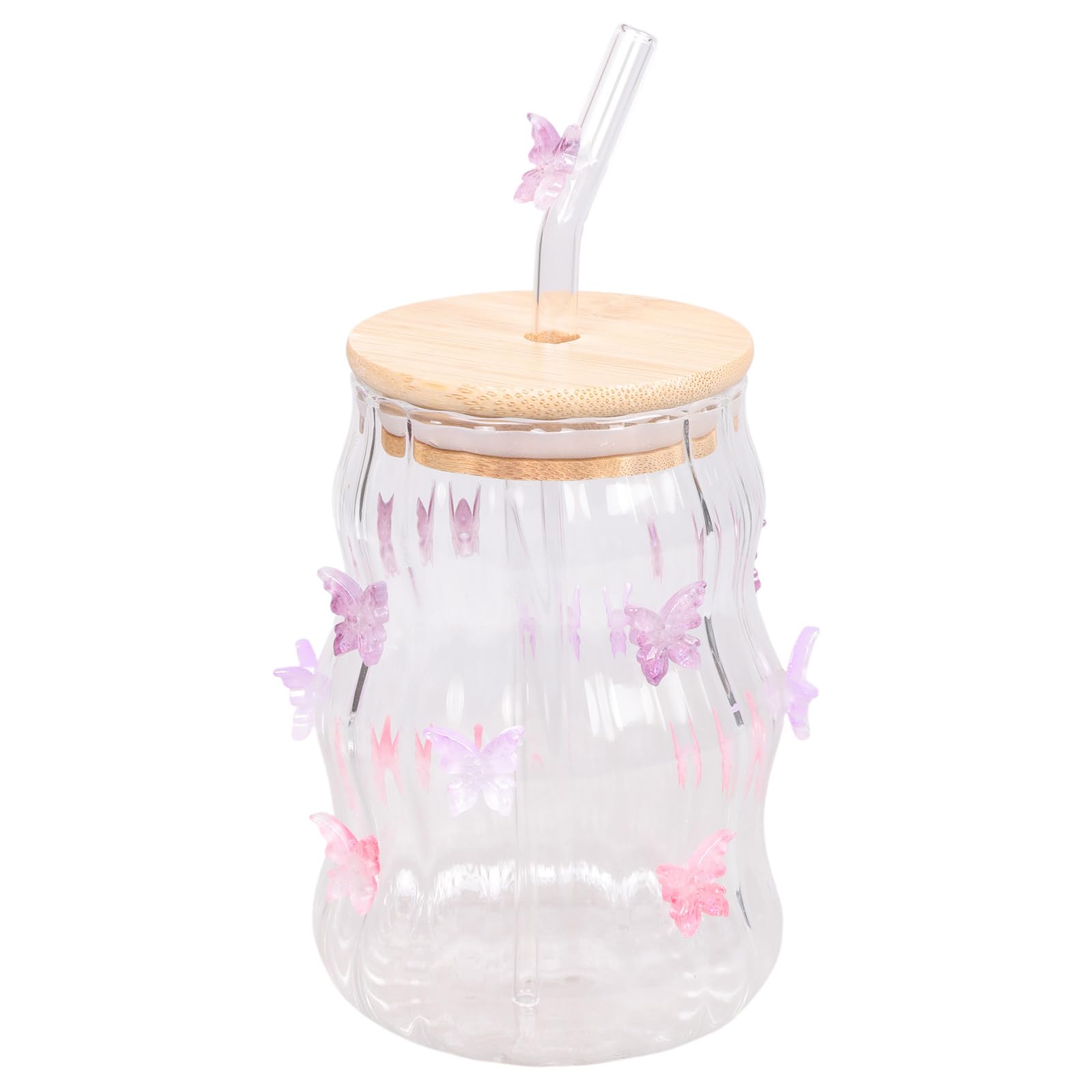 carotoe Ribbon Embellished Glass Cup with High Thermal Resistance Perfect for Hot Chocolate Cold Round Glass Cup