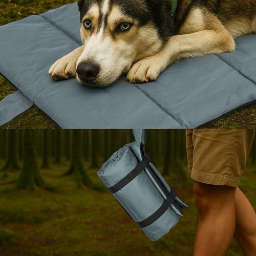 MorNon 105 X 63cm Hundedecke für Unterwegs Hundematte Outdoor Waschbar Hundematte für Reise Camping Komfort und Weiches Hundebett