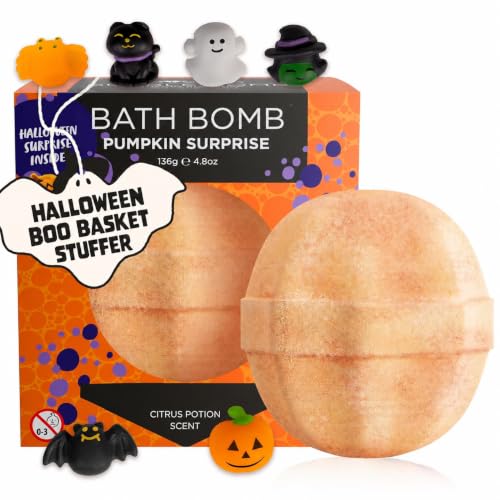 Halloween Bath Bombs for Kids with Surprise Halloween Toys Inside (1 Pack)