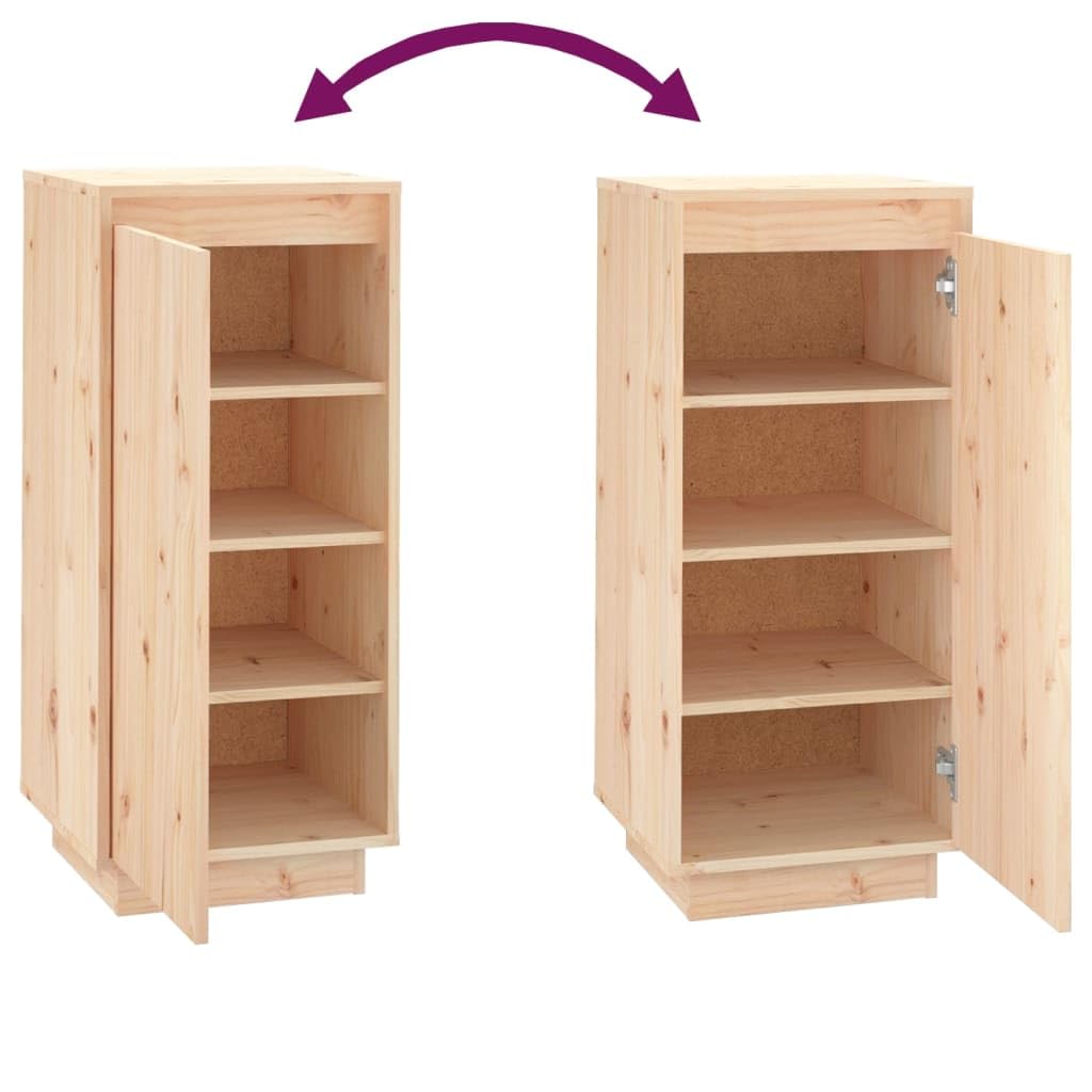 vidaXL Armario Zapatero Organizador Pasillo Sala Zapatos Almacenamiento Estante Recibidor Entrada de Madera Maciza de Pino 35x35x80 cm
