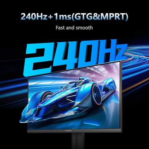 Image of INNOCN 24.5 inch QHD 2K 1440P 240Hz Gaming Monitor for PS5, Xbox Console, PC Computer, IPS HDR400 1Ms HDMI 2.1, DisplayPort, Low Blur, Height /Pivot Adjustable Stand, Black - 25G2S Plus