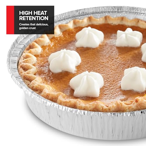9" Round Aluminum Foil Pans With Lids (40 Pack) Pie Tins Disposable 9 Inch With Lid, To-Go Containers For Pies, Cheesecake, Cinnamon Rolls, Flan, 2" Deep Dish Cake Pan For Holidays