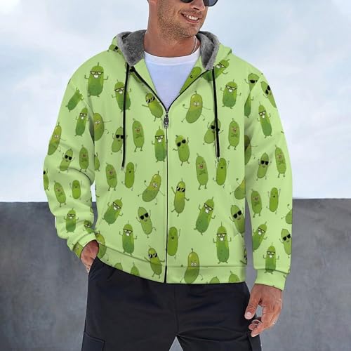 Hoodies for Men Heavyweight Fleece Sweatshirt - Full Zip Up Thick Sherpa Lined Hooded Jackets S-5XL2