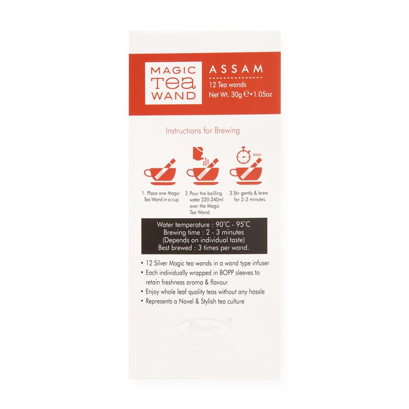Té Assam negro pack de 12 varitas desechables miniatura 5