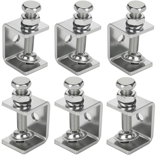 6 Stück C-Klemme - C Zwingen Klemmen Set Schraubzwingen Verstellbaren Schraubklemme Trägerklemme Fixierzange Tischklemme Edelstahl für Schweißen, Tischlerei, Gebäude, Holzarbeiten (C-30MM)