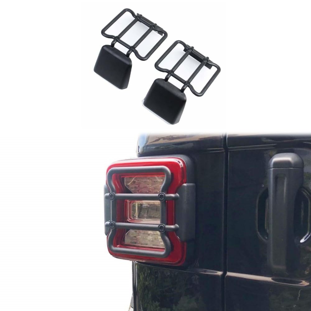 Black Plastic Front Bumper Fog Headlight taillight Cover Trims for 2018-2023 Jeep Wrangler Accessories JL (Taillight Protector)