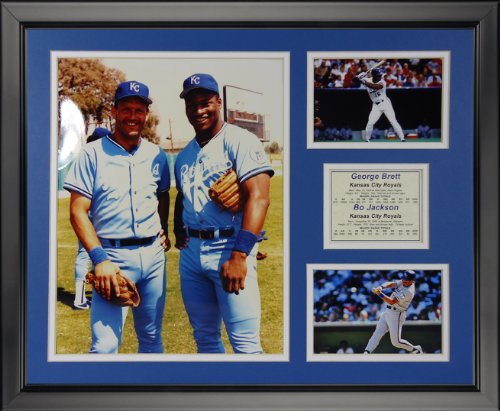 Cadre photo George Brett & Bo Jackson pour décoration murale salon