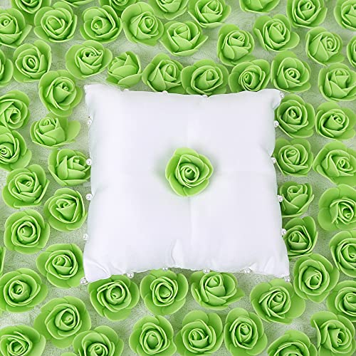 Insunsix 500Pcs Artificial Rose Flower Heads, Green Mini Foam Rose Bulk Fake Flower For Diy Crafts Wedding Bouquets Baby Shower Centerpieces Floral Arrangements Tables Home Decorations(Fruit Green) #TOP3
