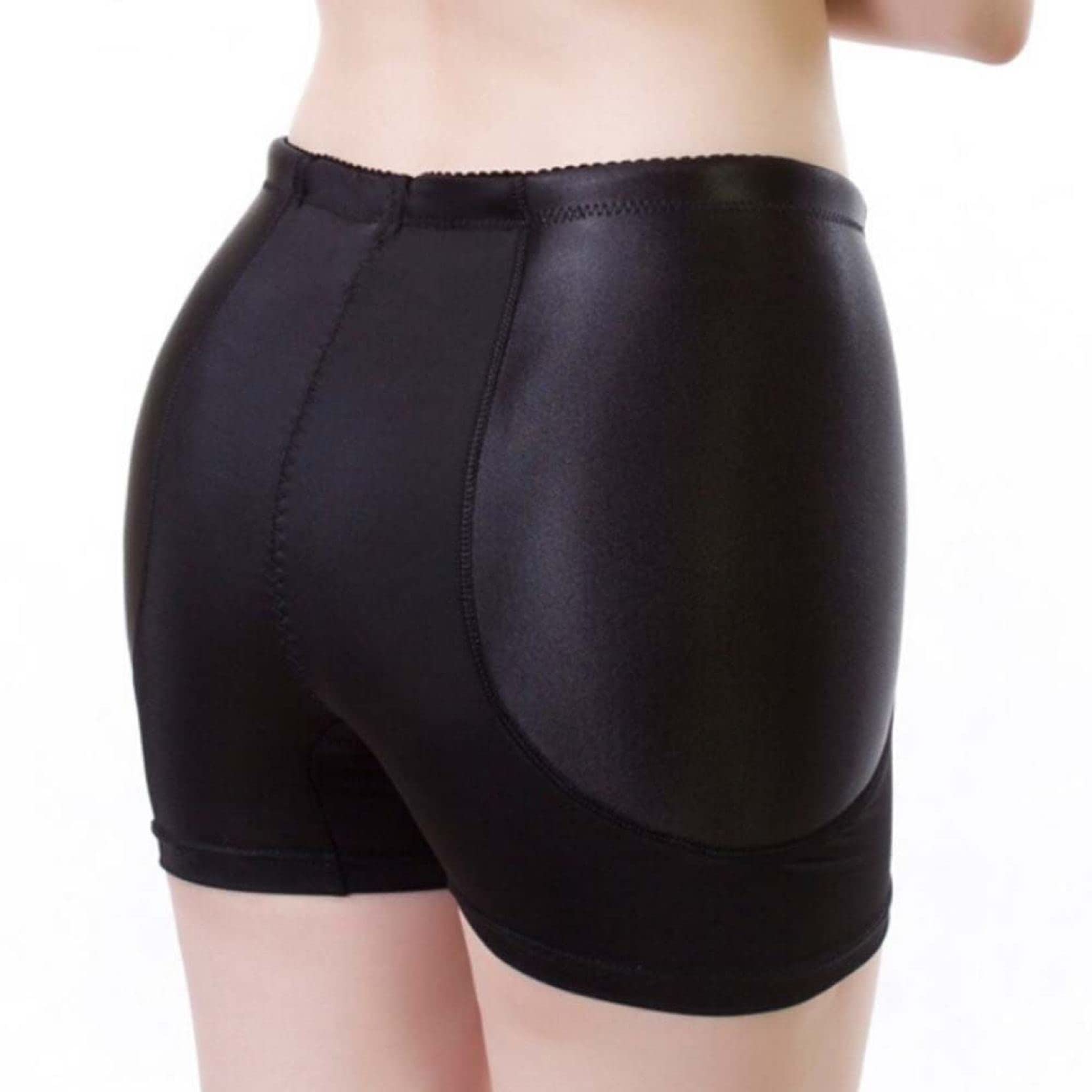 Mutandine Modellanti per Fianchi da Donna, Imbottite in Schiuma, Modellanti per Glutei Finti, Pantaloncini da Donna (Nero XXL)