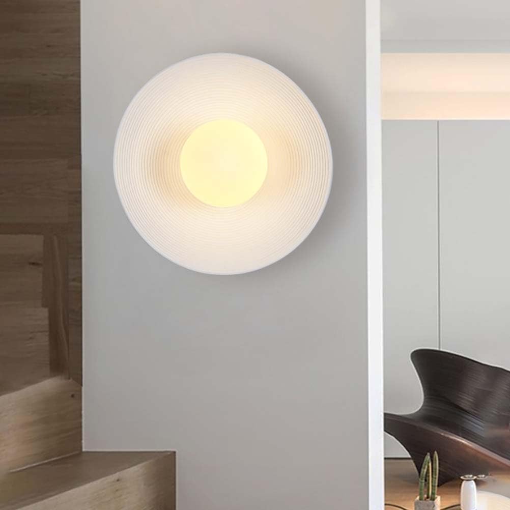 Kinkiet ścienny z żywicy retro G9, okrągły klosz szklany, lampa ścienna, kreatywny design, wirowa lampa w stylu art déco, tło dekoracyjne, oświetlenie ścienne do salonu, sypialni, klatki schodowej, k