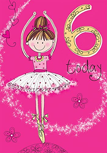 Piccadilly Greetings Traditional Juvenile Birthday Card Age 6 F - 7 x 5 inches