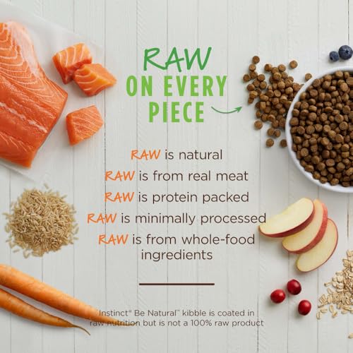 Instinct Be Natural, Natural Dry Dog Food, Raw Coated Kibble - Real Salmon & Brown Rice, 24 lb. Bag