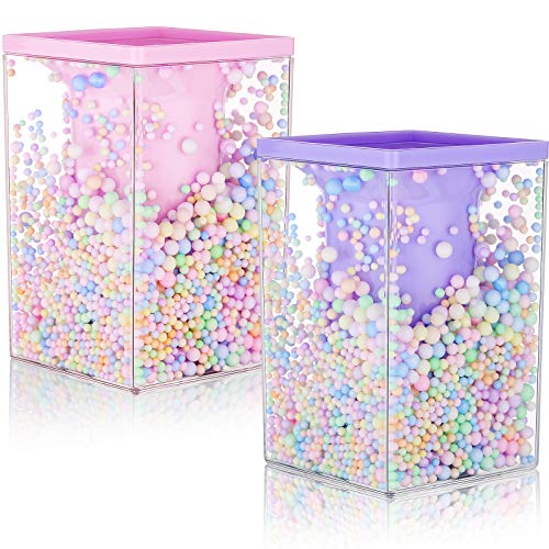2 Pieces Cute Bubble Pen Holder Multi-purpose Desktop Organizer Back to School Gift Kawaii Office Supplies Pastel Desk Accessories Stationery Makeup Brush Holder with Bubble Ball(Pink and Purple)
