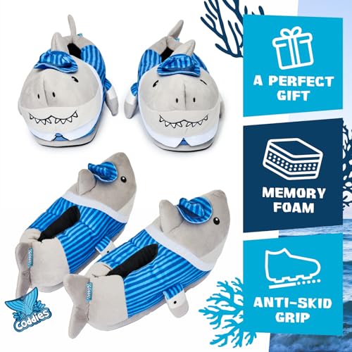 Coddies Business Shark Slippers - Funny Slippers - Plush Fish Sandals - Cloud Shark Slides for Women, Men & Kids2