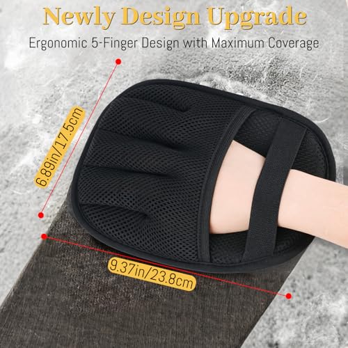 Pet Hair Removal Glove for Cats & Dogs, Upgrade 5-Finger Magic Brush Pet Hair Remover Tool, Electrostatic Reusable Grooming Mitt for Laundry, Couch, Carpet & Car Seat - Image 2