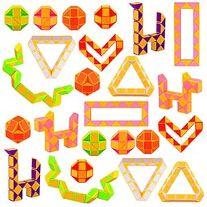 Sunshane 24 Pack 24 Blokken Magic Snake Cube Mini Snake Speed Cubes Twist Puzzel Speelgoed voor Kids Party Bag Fillers…