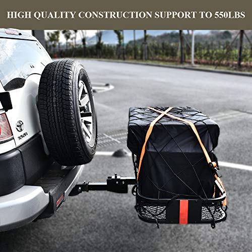 USSerenaY Hitch Mount Cargo Carrier Hitch Cargo Carrier with Net