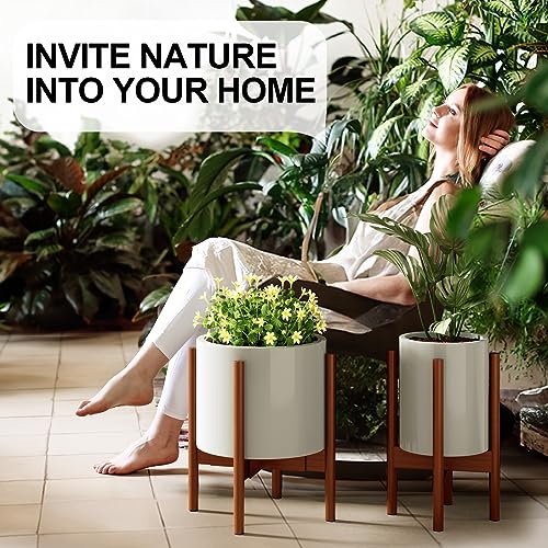 Mudeela Adjustable Plant Stand Indoor, Bamboo Plant Stand 8 To 12 Inches, Bamboo Dark Brown Planter Stand For Indoor Plants,Single Floor Plant Stand For Indoor Plants thumb #5
