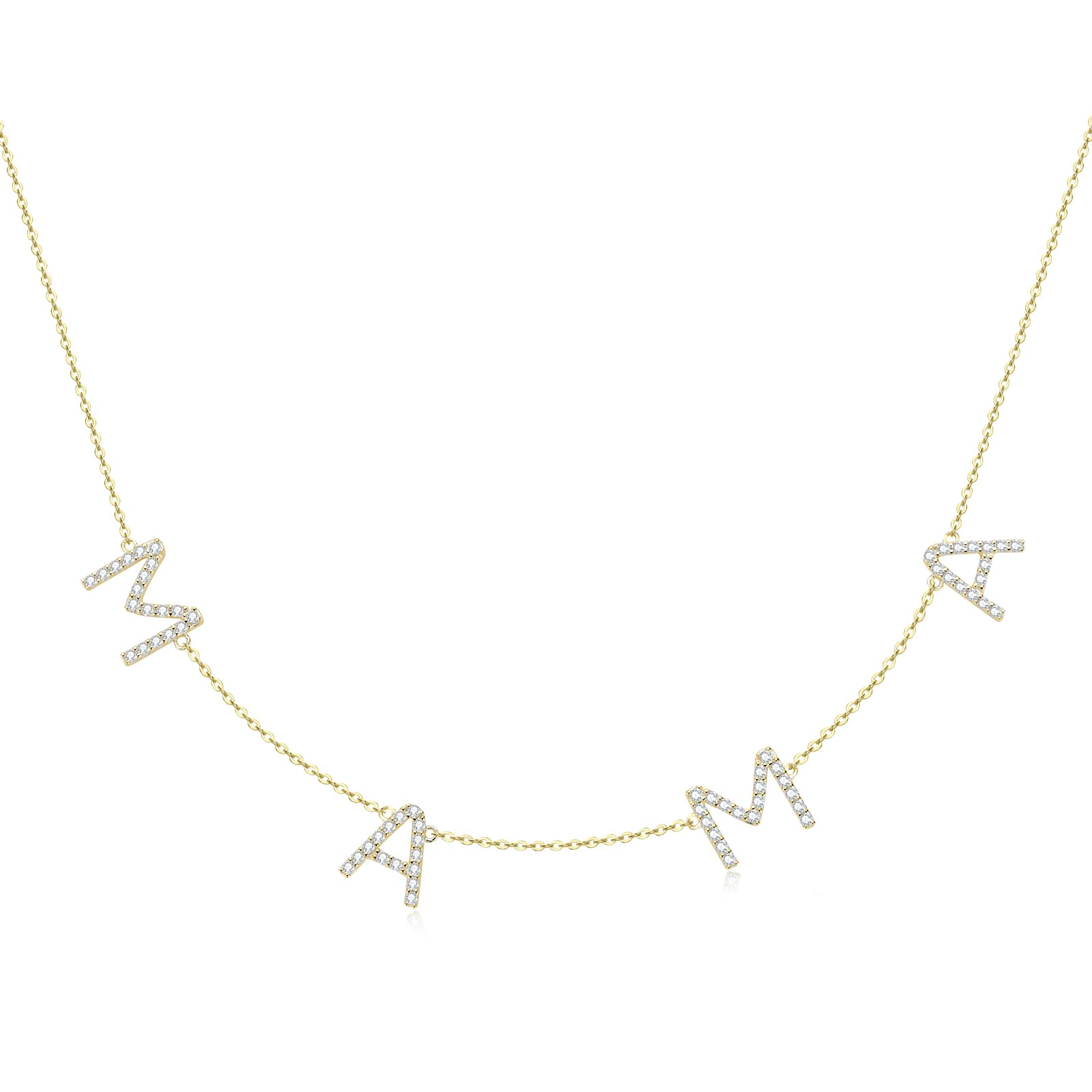 JL LITTLE FOREST925 Sterling Silver Diamond Necklace for Women, Cross/Infinity Heart/MAMA Pendant Necklaces with Cubic Zirconia or Moissanite on Christmas Mother's Day Birthday Valentine's Day Anniversary Jewelry