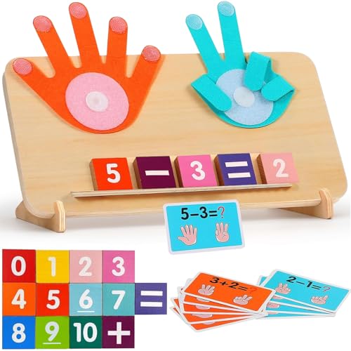 Juguete de matemáticas de madera para aprender a contar para niños, juego educativo de cálculo 3 4 5 6 años, Montessori Matemáticas Contador de Matemáticas, Juguetes educativos para niños y niñas