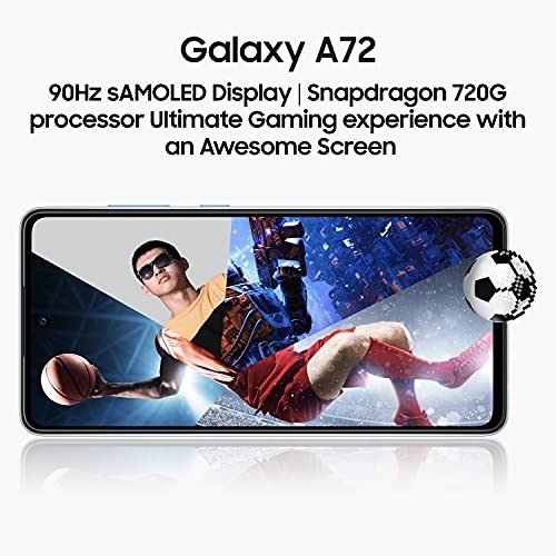 Image of Samsung Galaxy A72 (Black, 8GB RAM, 128GB Storage) with No Cost EMI /Additional Exchange Offers