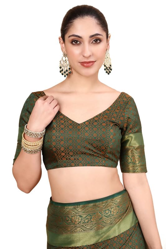 Image of Soch Womens Geometric Woven Design Jacquard Weave Art Silk Saree