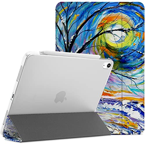 Image of DuraSafe Cases for iPad PRO 11 Inch 1st [ PRO 11 2018 1 Gen ] A1980 A1934 A2013 A1979 Trifold Printed Hard Smart PC Transparent Back Cover - Tree Sculpture Print