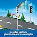 LEGO City Road Plates 60304 - Building Toy Set, Featuring Traffic Lights, Trees, Glow in The Dark Bricks, Combine City Series Sets, Great Gift for Kids, Boys, and Girls Ages 5+