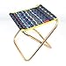 Stołek składany na zewnątrz 7075 ze stopu aluminium dla dorosłych mini przenośny grill krzesło wędkarskie pociąg stołek kucyk (Color : Blue, Size : 27 * 24.8 * 22.5cm)