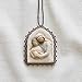 Willow Tree Holy Family, A Child is Born, Features Holy Family as Thoughtful Appreciation Gift for Friends, Hostess, Teacher, Sculpted Hand-Painted Bas-Relief, Metal-Edged Ornament