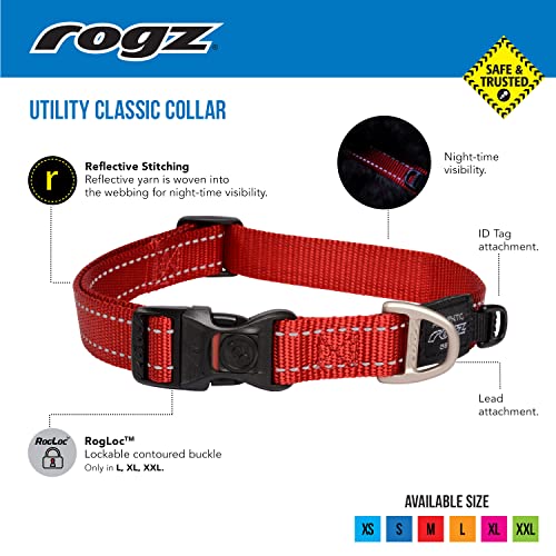 Image of Reflective Dog Collar for Medium Dogs, Adjustable from 12-17 inches, Pink