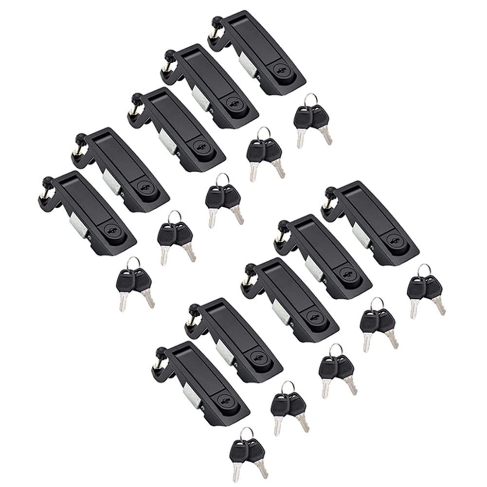 10 Barrette a Compressione Lever Lock per Marine Car RV Door Hand Lock Chiusura a Leva Regolabile Spessore: 1-5 mm