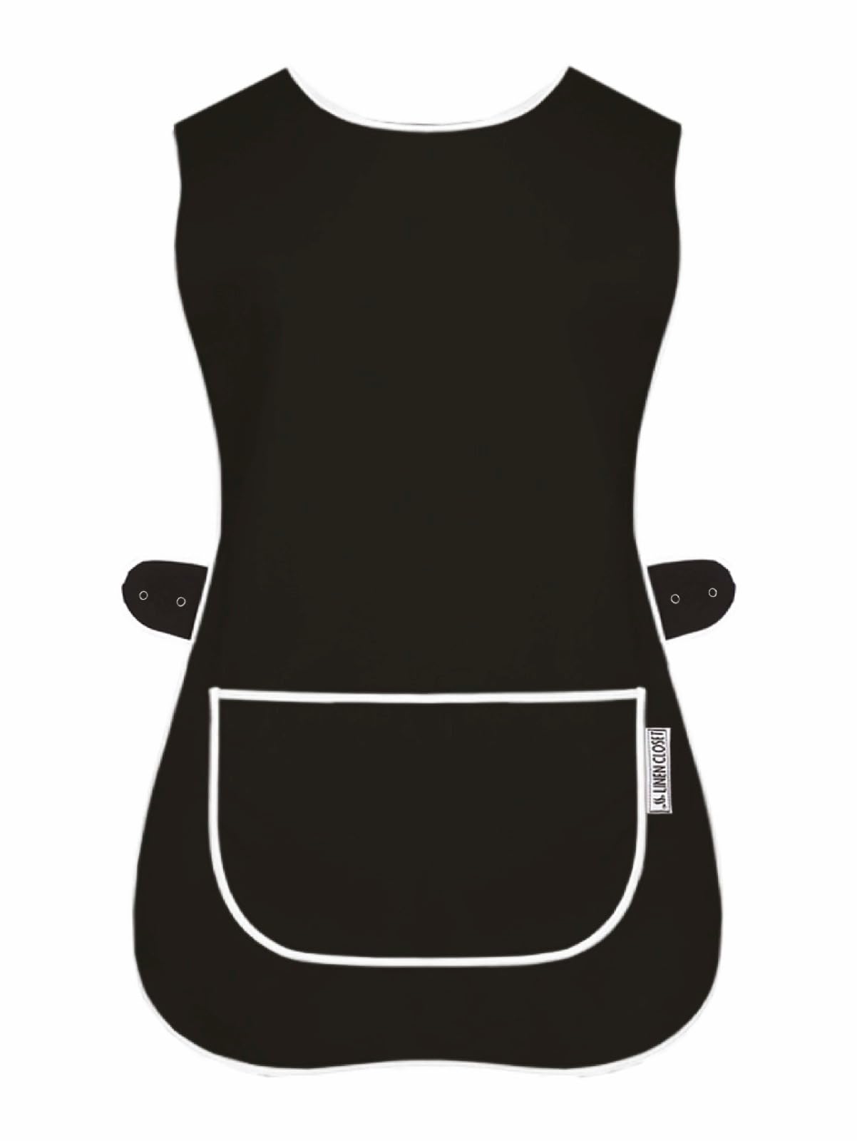 Linen Closet Unisex Black Womens Tabards With Pockets For Men Ladies Cleaning Catering Chef Kitchen Aprons Hygea Tabard Apron Work Tabards