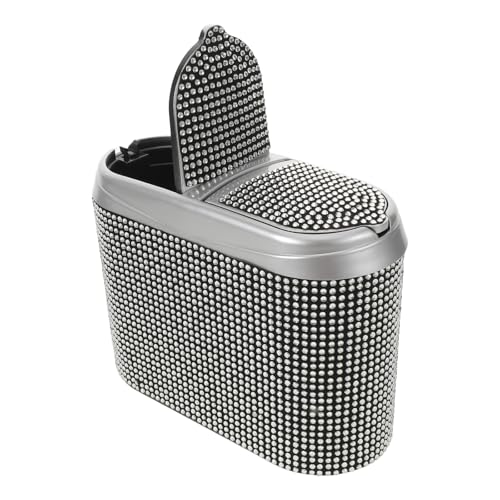 Poubelle de voiture strass 2L avec double ouverture pour rangement intérieur