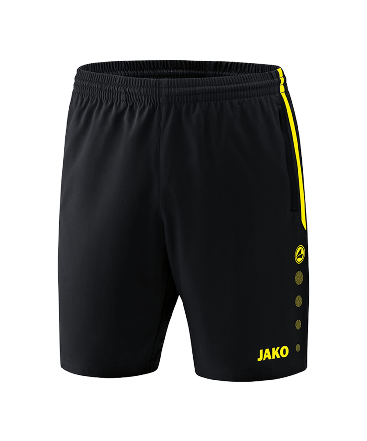 JAKO Kid's Competition 2.0 Shorts, black/Neon Yellow, 140
