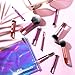 Real Techniques 11 Piece Travel Fantasy Mini Brush Set, Travel Size Makeup Brushes For Foundation Eyeshadow, Powder, Blush, Contour, & Concealer, Makeup Bag Included, Gift Set, Cruelty-Free