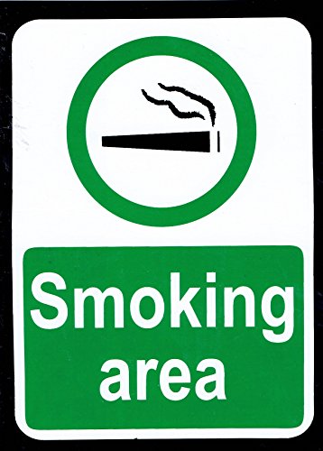 Film autocollant Smoking Area - Coin fumeur - 130 mm x 100 mm